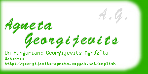 agneta georgijevits business card